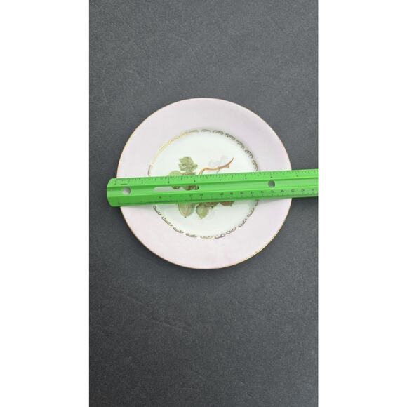 Vintage JHR Bavaria Hand Painted Plate Gooseberries Gold Trim Germany 7.5" Deco - Picture 3 of 5